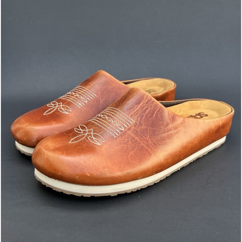 SAS Hinny Comfort Casual Leather Mule Chestnut Women's Size 9 US NEW
